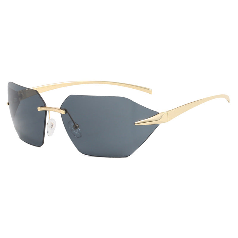 Damen geometrische Sonnenbrille mit elegantem Metallrahmen und polarisierten Gläsern Brehn