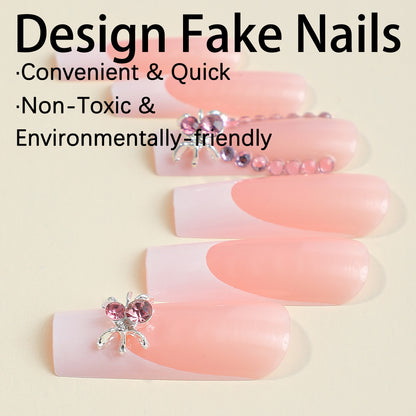 Glamouröse Kunstnagelspitzen mit 3D-Schmuckelementen Brehn
