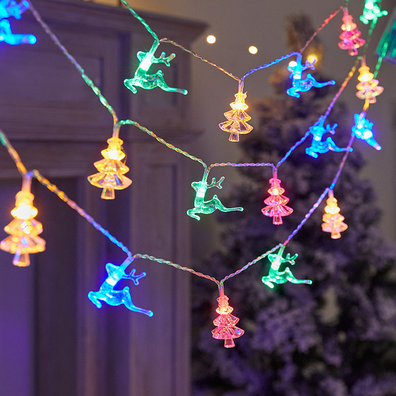 Dekorative Lichterkette mit bunten Kristallkugeln Brehn