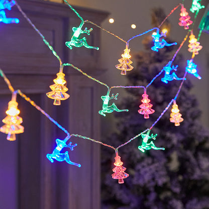 Dekorative Lichterkette mit bunten Kristallkugeln Brehn