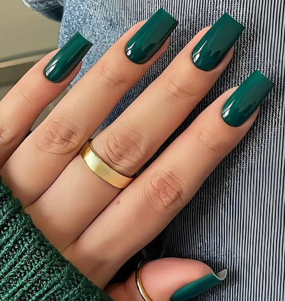 Glänzende quadratische Spitzen-Nagelkunst Brehn