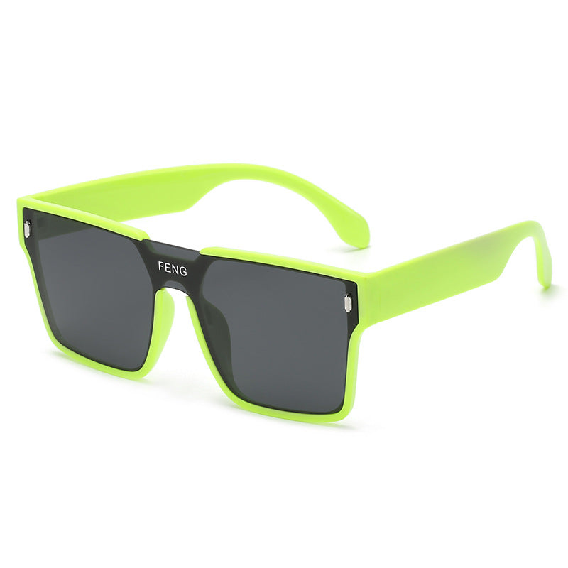 Damen modische quadratische Sonnenbrille mit robustem Kunststoffrahmen Brehn