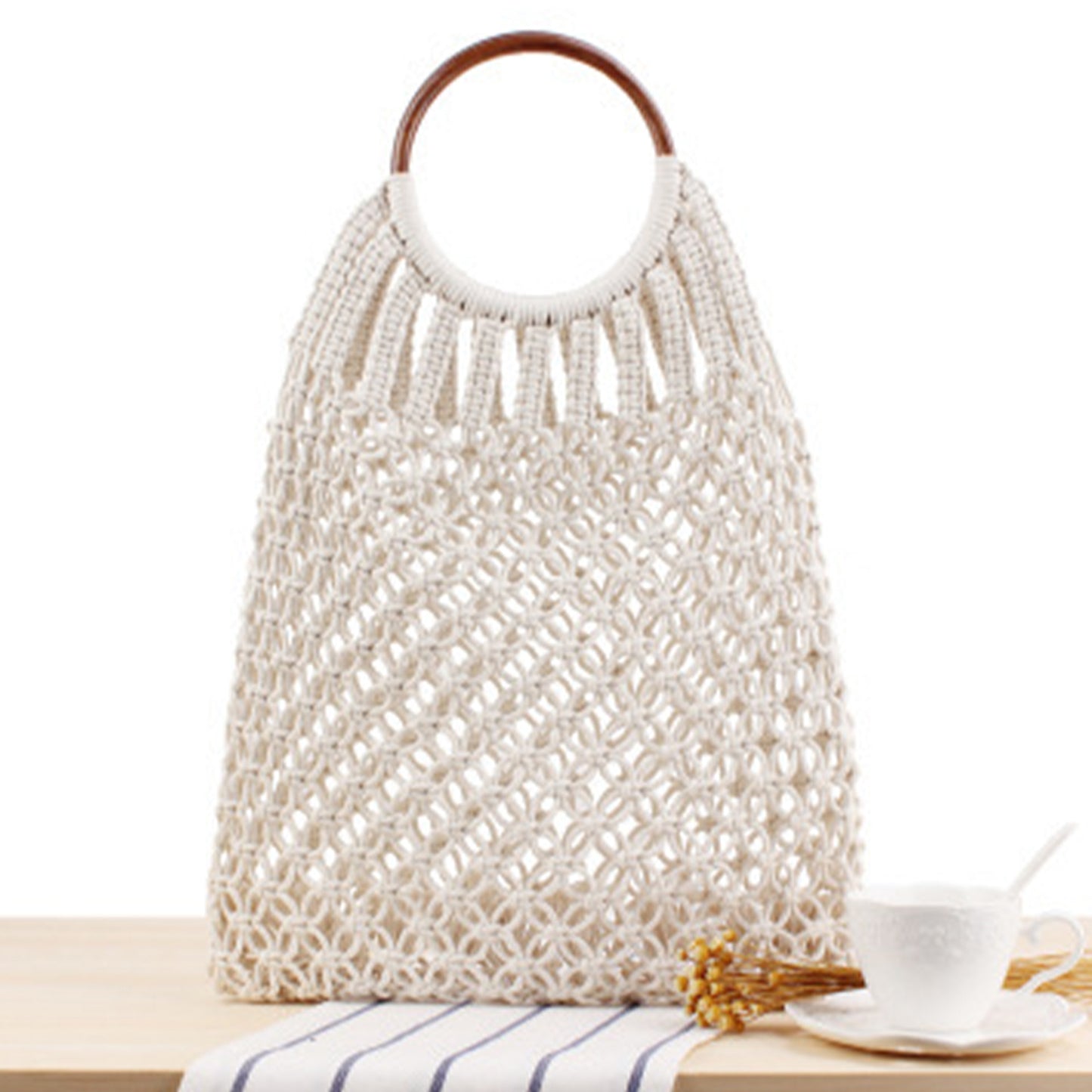 Handtasche mit Geflochtenem Design und Innentasche Brehn