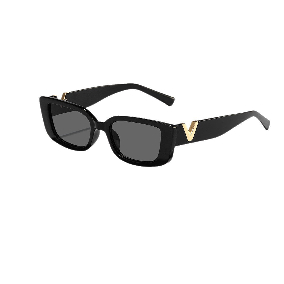Damen modische quadratische Sonnenbrille mit goldenen Akzenten Brehn