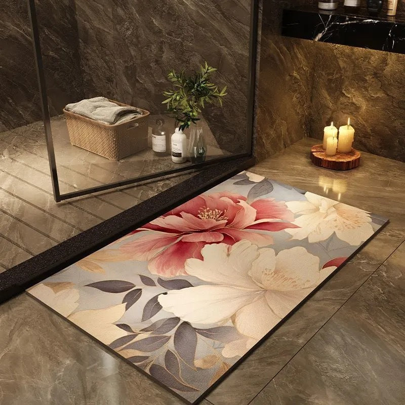 Moderne geometrische Badmatte Brehn