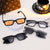 Damen elegante rechteckige Sonnenbrille mit speziellem Rahmen Brehn