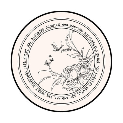 Round Decorative Leather-Look Drink Coaster with Embossed Floral Wreath