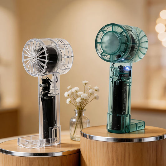 Damen Tragbarer Handventilator mit USB-Ladefunktion und flexibler Neigungsanpassung Brehn