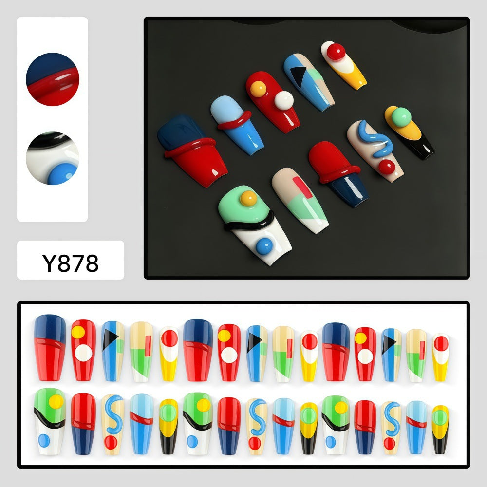 Kreative Kunstnägel Im Modernen Geometrischen Stil Brehn