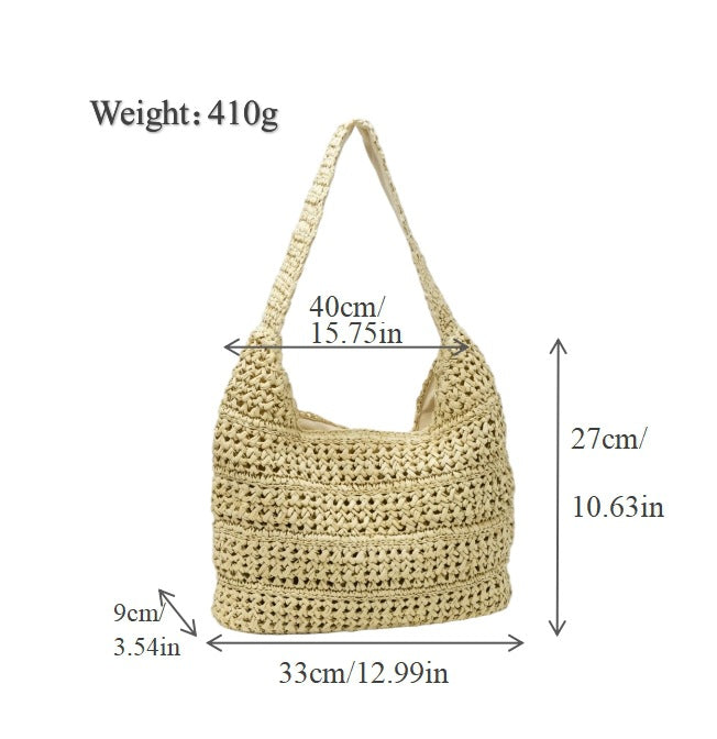 Handgefertigte Makramee Hobo-Tasche Brehn