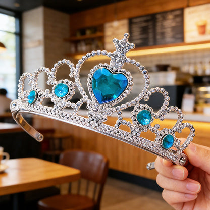 Elegante Kristall Tiara und Zepter Set