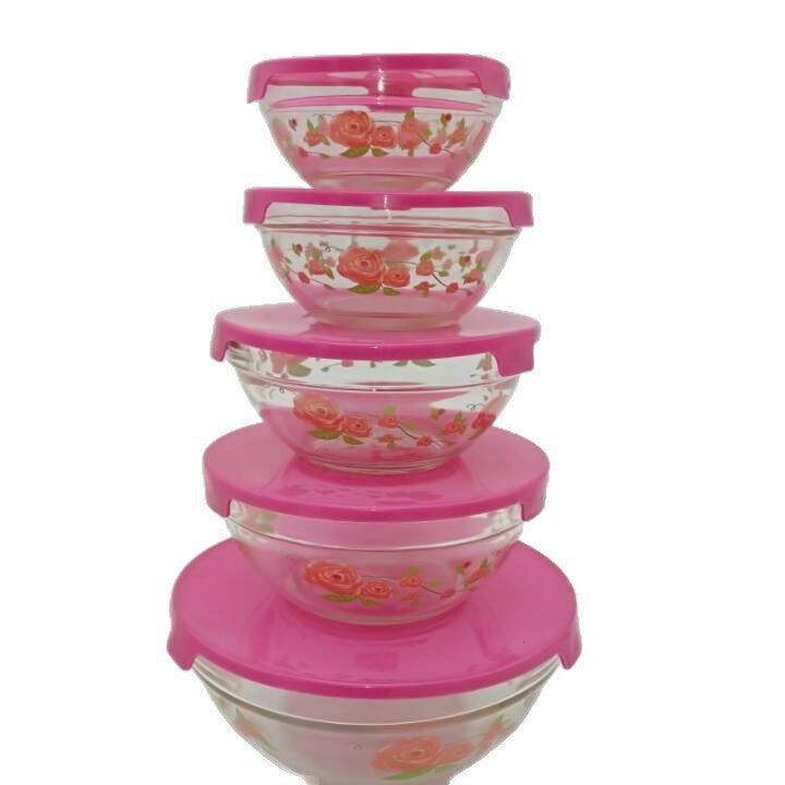 Damen Aufbewahrungsschalen-Set mit bunten Flamingo-Motiven Brehn