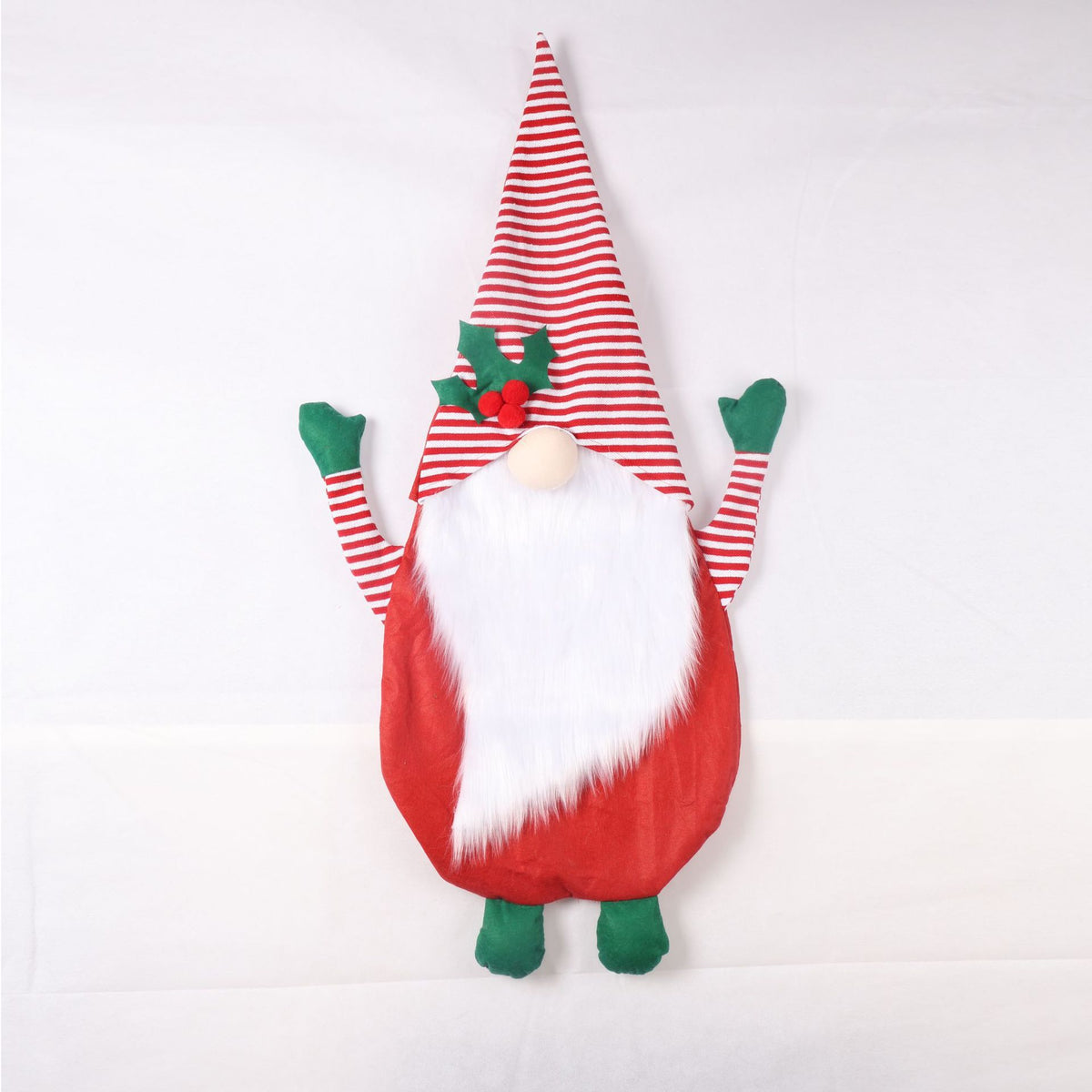 Dekorative Weihnachtsmann Türdeko mit Lichtern