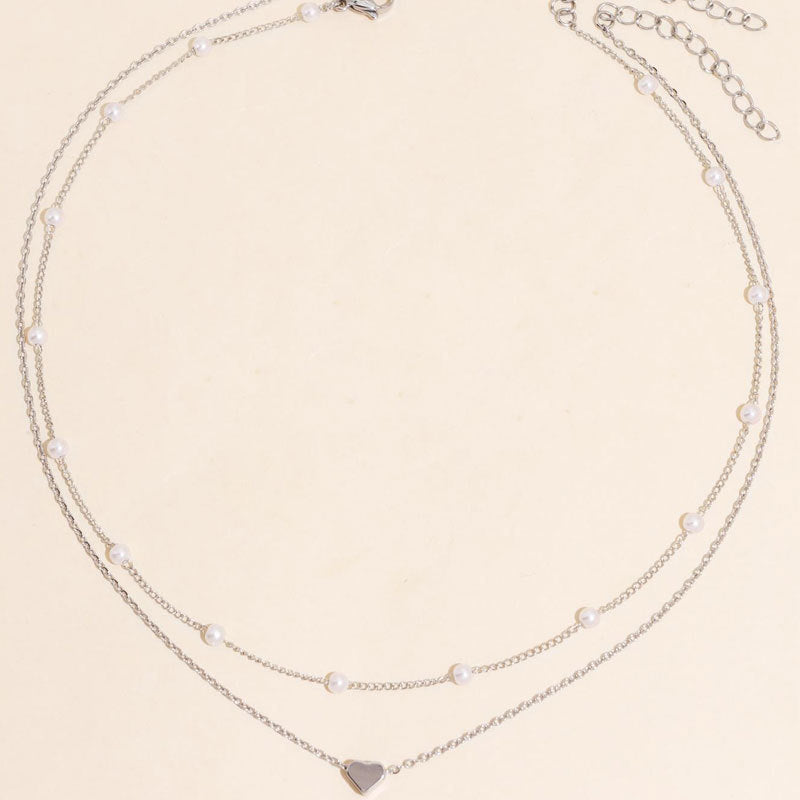 Doppellagige elegante Perlenkette Brehn