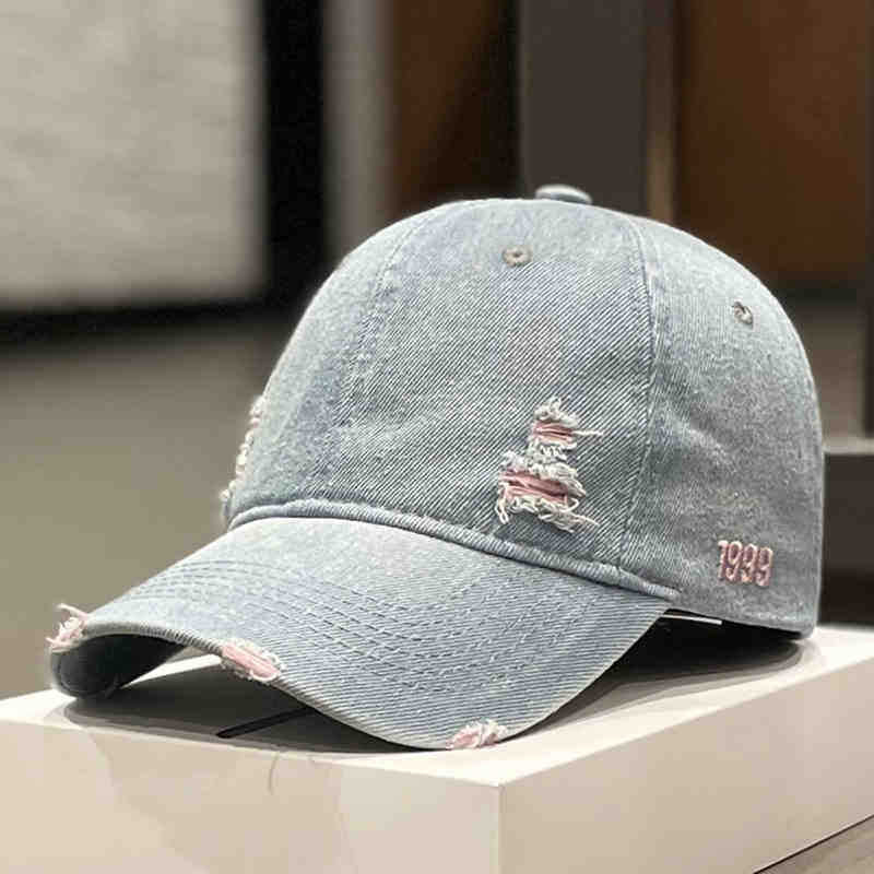 Unisex Geschädigte Denim Baseballcap Brehn