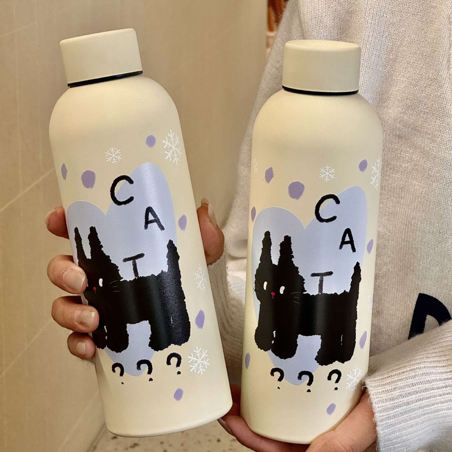 Damen Isolier-Trinkflasche mit originellem Hello Kitty Design Brehn