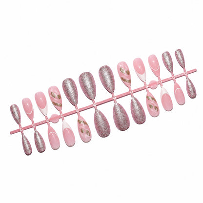 Premium Nagelkunst Set mit Glitzer und Blumenmuster Brehn