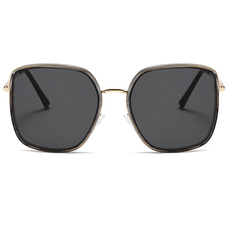 Damen quadratische Sonnenbrille mit luxuriösem Metallrahmen und UV-Schutz Brehn