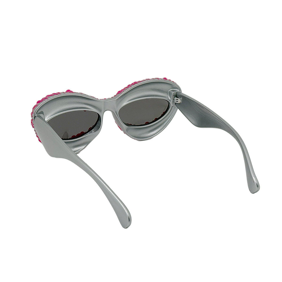 Damen extravagante Cat-Eye-Sonnenbrille mit dekorativem Rahmen Brehn