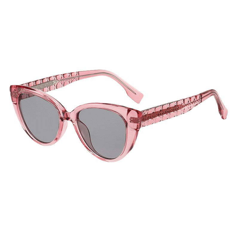 Damen Cat-Eye Sonnenbrille mit dekorativem Steg Brehn