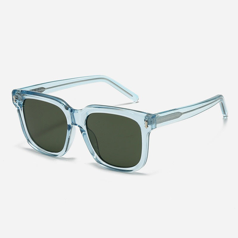 Damen Modische quadratische Sonnenbrille mit modernem, transparentem Rahmen Brehn