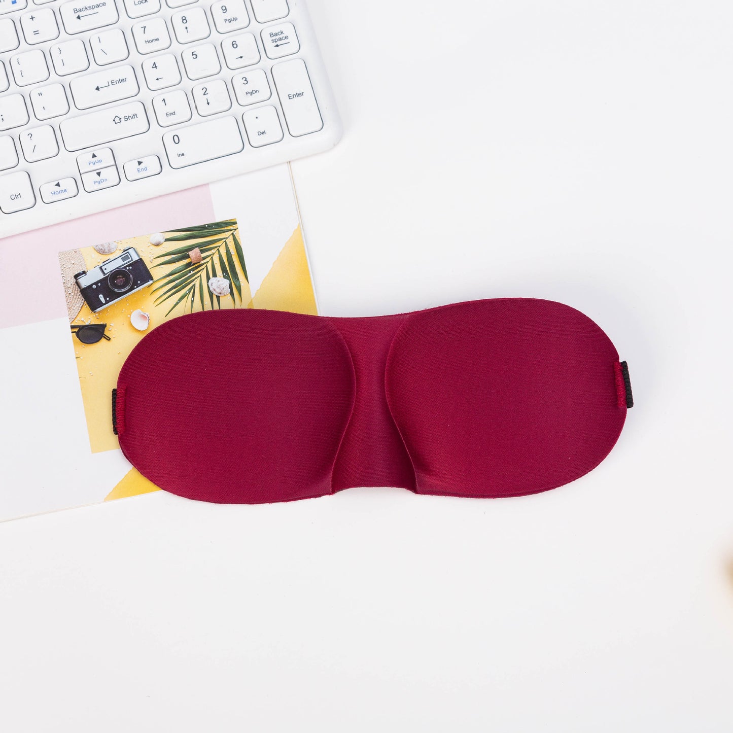 Unisex nan lichtblockierende Reisemaske mit thermoformbarer Nylonhülle und breitem Komfortband Brehn