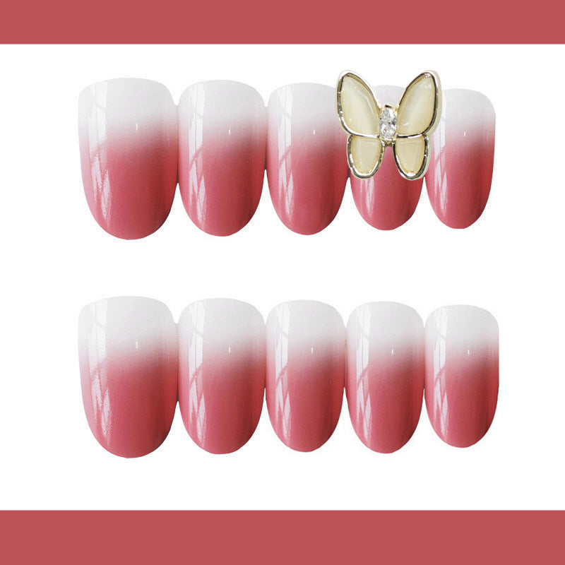 Glänzendes Ombre Press-On Nagelkunst Set Brehn