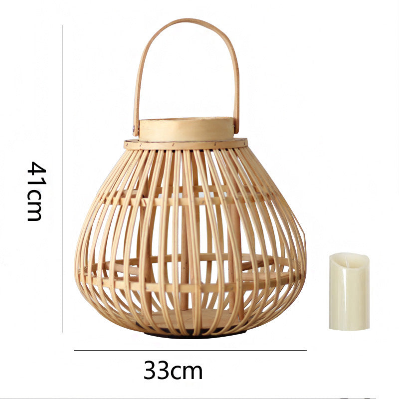 Handgefertigte Rattan-Laterne Brehn