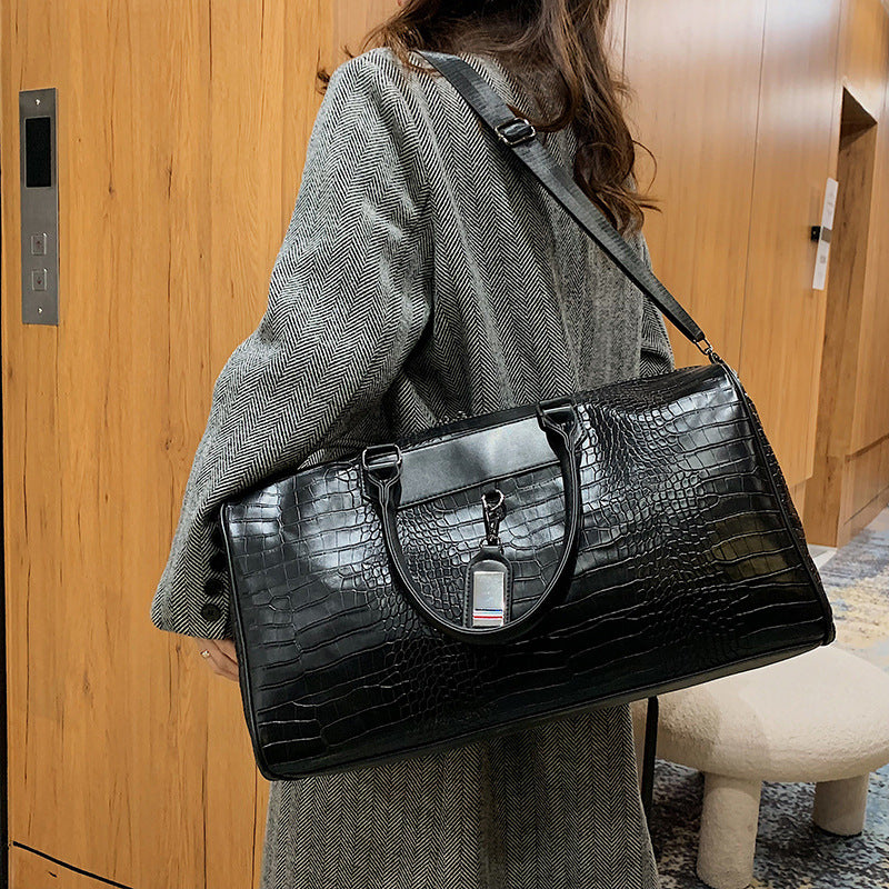 Krokodil-Textur Reise Duffle Bag Brehn