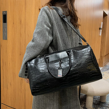 Krokodil-Textur Reise Duffle Bag Brehn