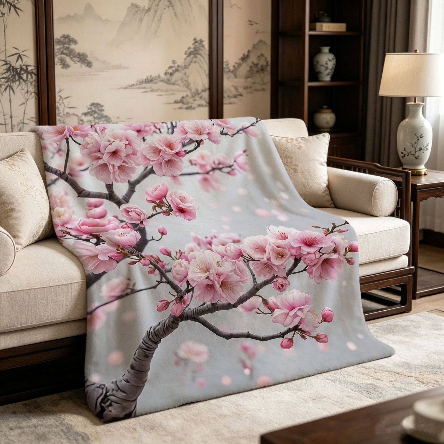 Blumenmuster Gemütliche Fleece-Decke