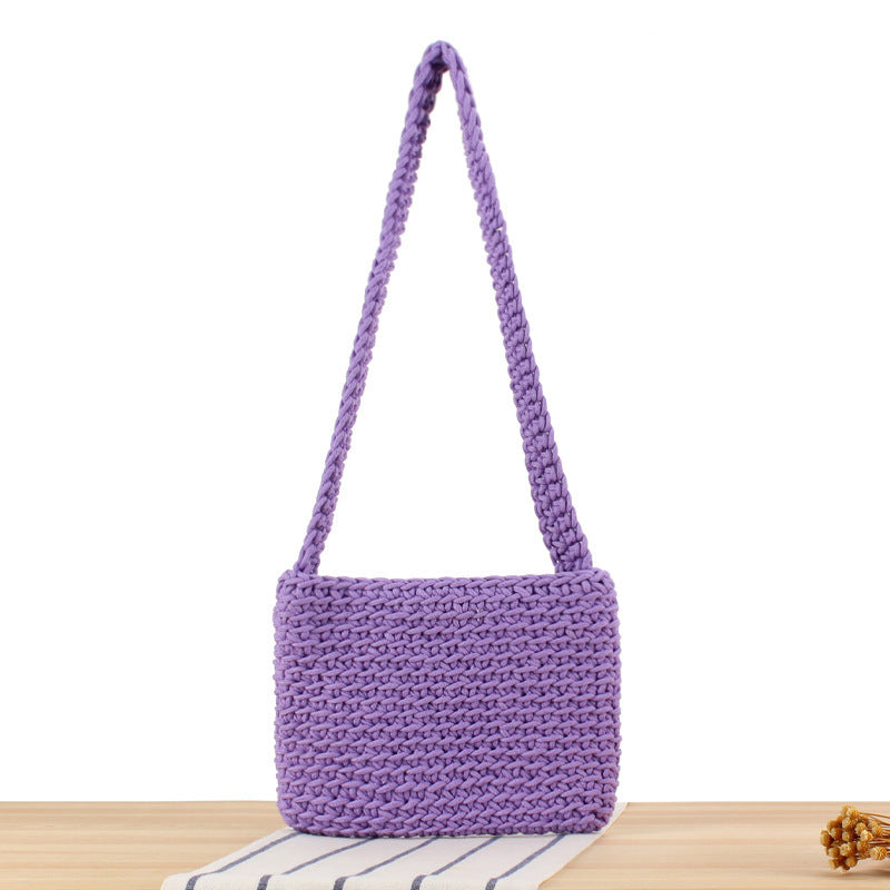 Handtasche Aus Hochwertigem Makramee mit Stilvollem Schulterriemen Brehn