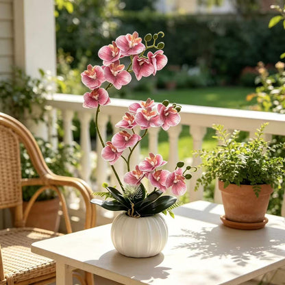 Elegante künstliche Orchideenblütenarrangement