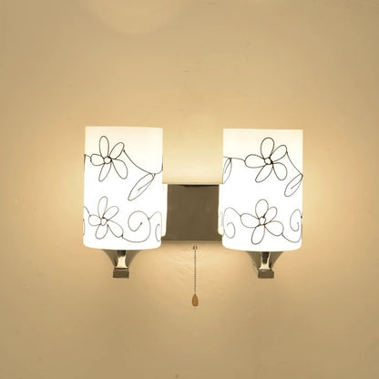 Künstlerisches Blumen Design Wandlampe