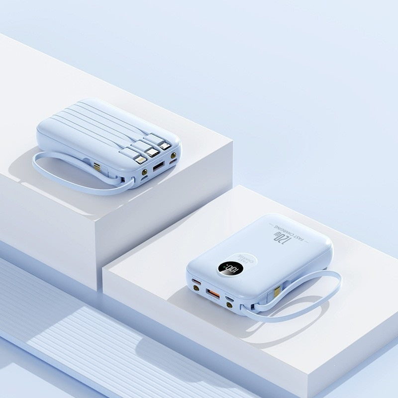 Tragbare Powerbank mit mehrfachen Ladeanschlüssen und digitaler Anzeige Brehn