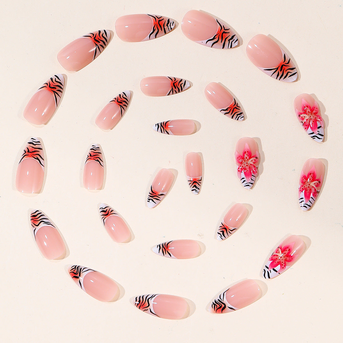 Künstlerisches Stiletto-Nageldesign Brehn