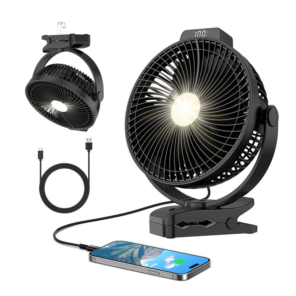 Unisex Clip-On Rechargeable Desk Fan Brehn