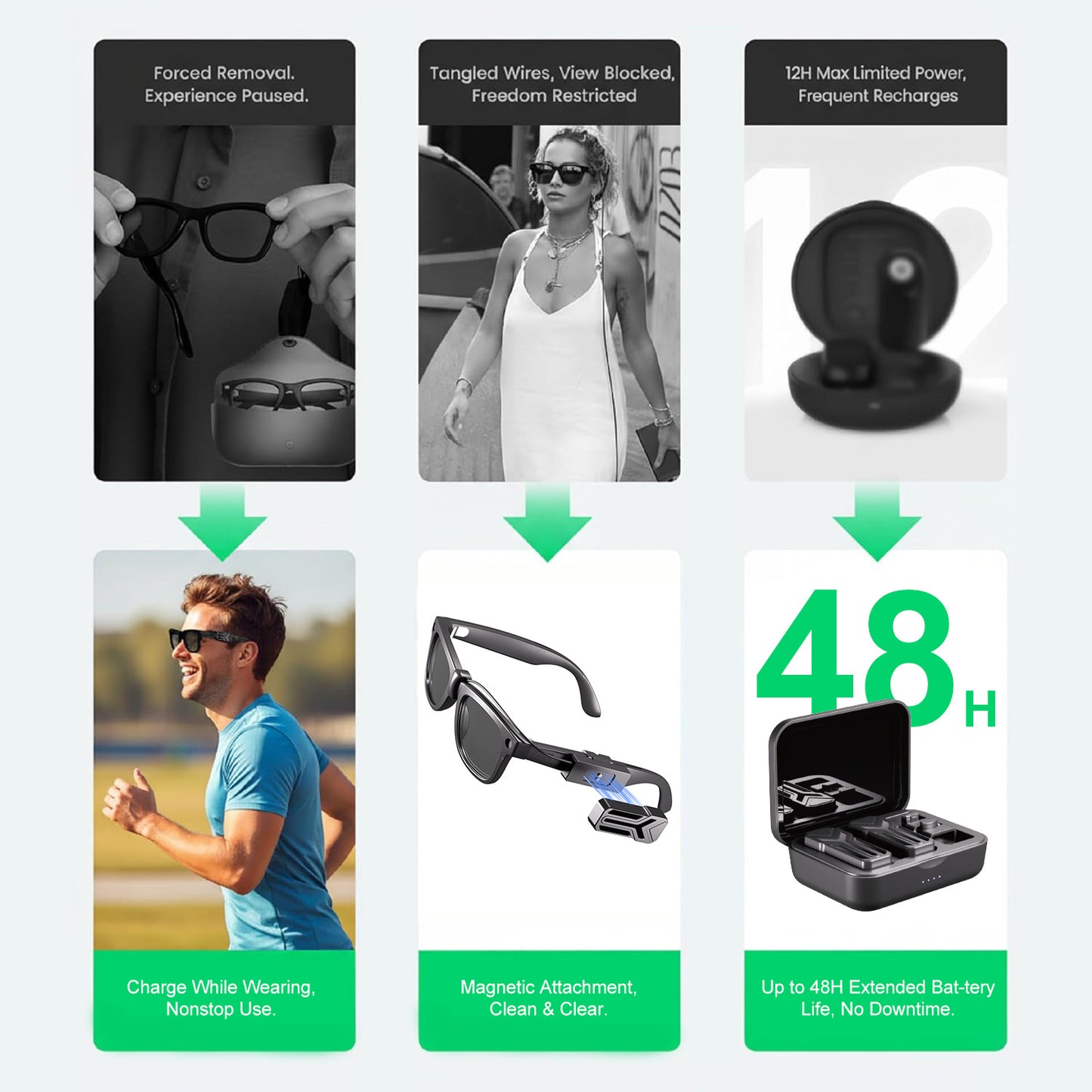 Intelligente Sonnenbrille mit Integriertem Bluetooth-Lautsprecher Brehn