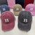 Damen Distressed Baumwoll-Baseballcap mit Buchstabenstickerei Brehn