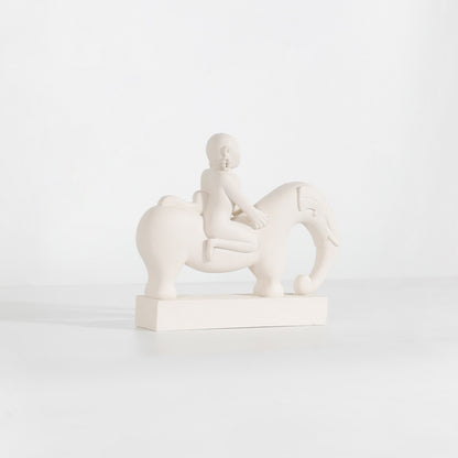 Künstlerische Elefantenreiter Figurine