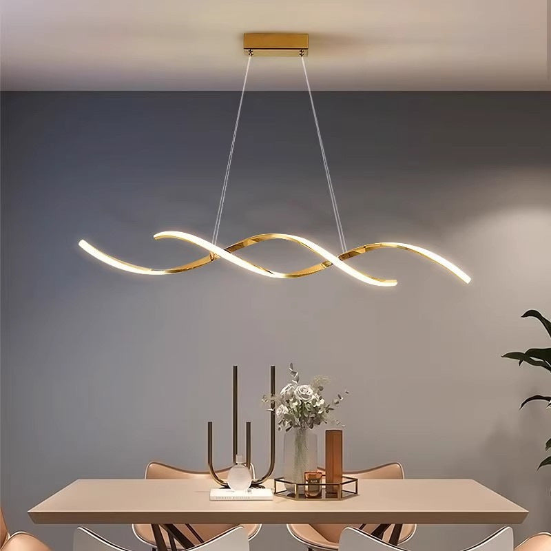 Wellen-inspirierte LED-Pendelleuchte