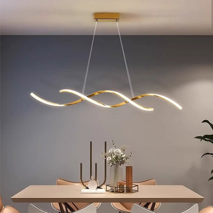 Wellen-inspirierte LED-Pendelleuchte