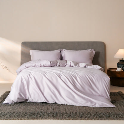 Umkehrbare Micro-Satin Bettbezug Set mit verdecktem Verschluss & Eckenbindungen