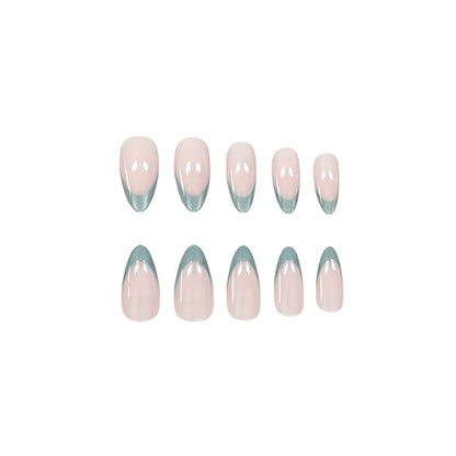 Gradient Glitter French Tip Nagelverstärkungen Brehn