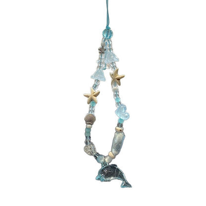 Delfin und Seestern Perlen Charm Halskette Brehn