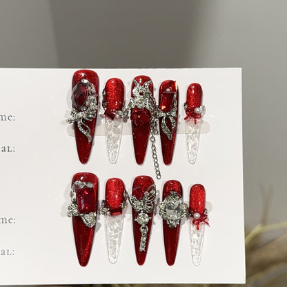 Luxuriöses Glitzerndes Press-On Nail Set