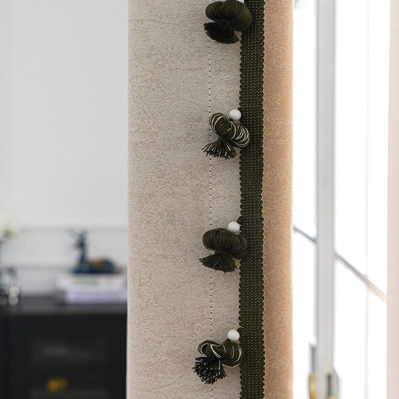 Dekorative Vorhangborte mit Pompons Brehn