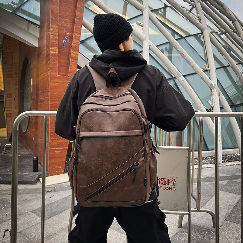 Premium Leder Laptop Rucksack Brehn