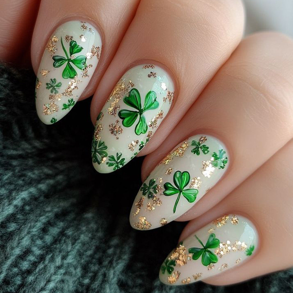 3D Shamrock Klee Nail Art Extensions Brehn