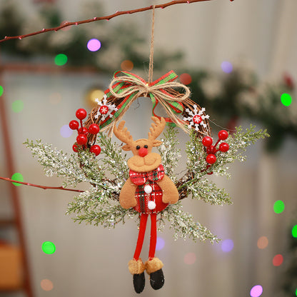 Weihnachtskranz Dekoration mit Schneemann-Design Brehn